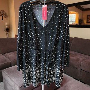 NWT Glamorosa polka dot tunic / dress  sz 22